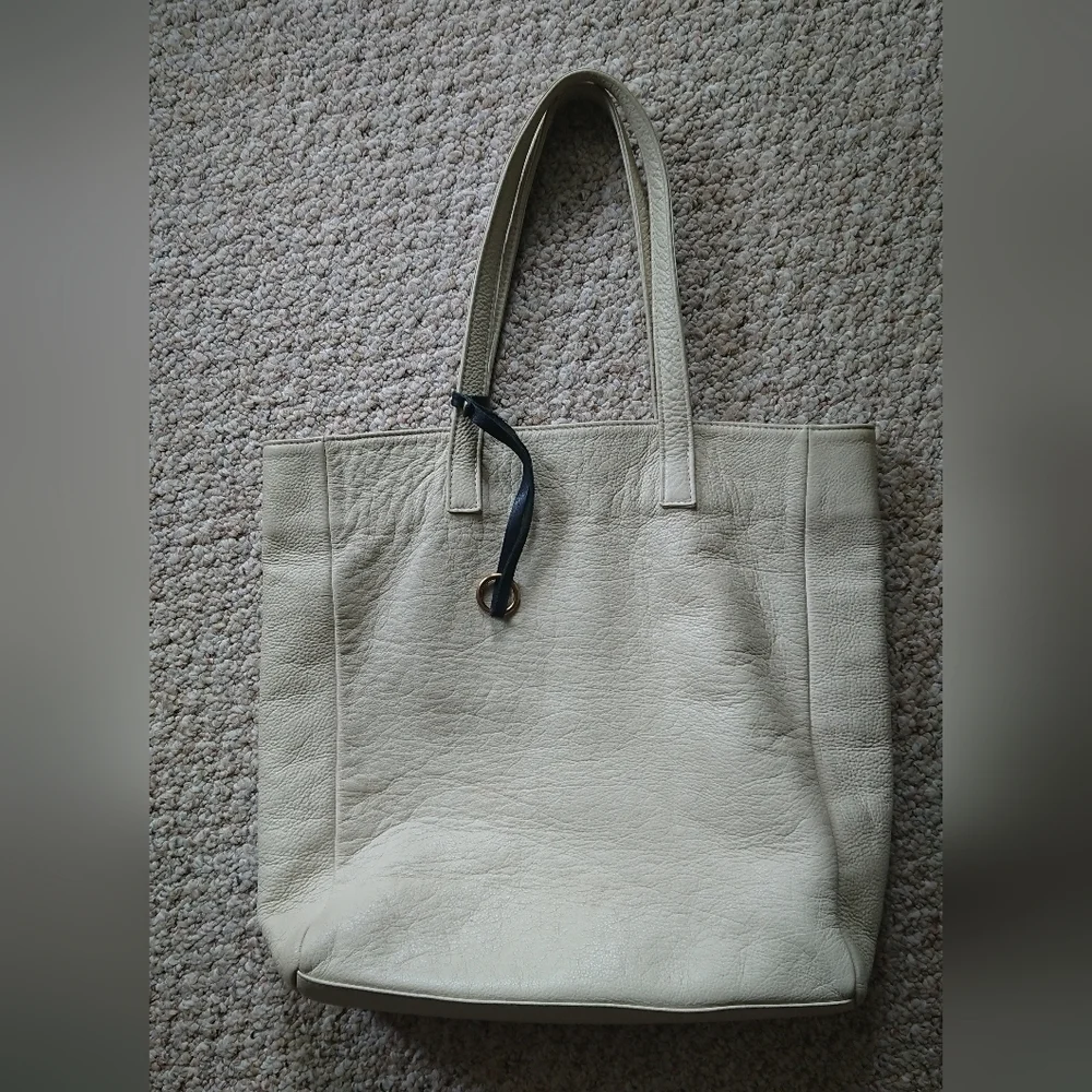 Henri Lou cream color Leather Hobo bag